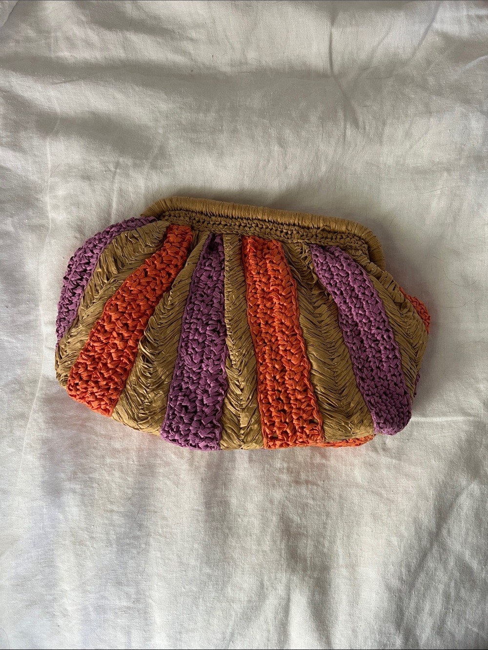 Maeve Clutch with Orange and Purple accents